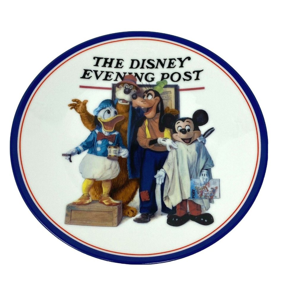 Disney Gallery Plate Saturday Evening Post Barbershop Quartet Mickey Mouse Walt